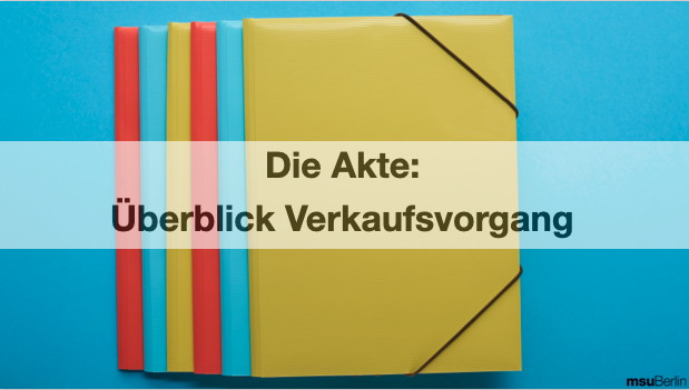 Aktenmappe als Überblick zum Verkaufsvorgang